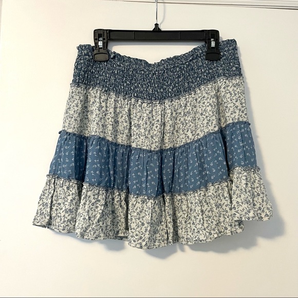 AE Print Mix Tiered Mini Skirt NWT - Picture 6 of 9